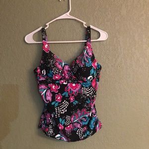 Anne Cole Twist Front Underwire Tankini Swim Top